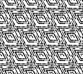 Fototapeta premium Abstract geometric pattern with stripes, lines. Seamless vector background. White and black ornament. Simple lattice graphic design