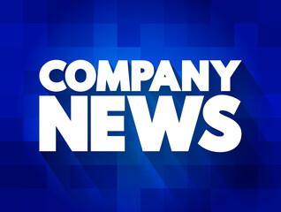 Company News text quote, concept background