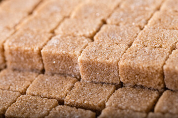 Brown sugar cubes. Natural brown sugar cubes.