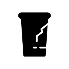 broken plastic cup