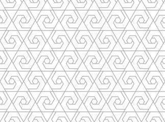 The geometric pattern with lines. Seamless vector background. White and gray texture. Graphic modern pattern. Simple lattice graphic design.