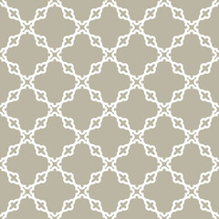 Seamless white ornament in arabian style. Geometric abstract background. Pattern for wallpapers and backgrounds