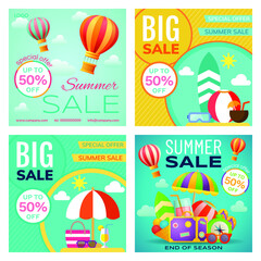 Sale banner template. Vector illustration