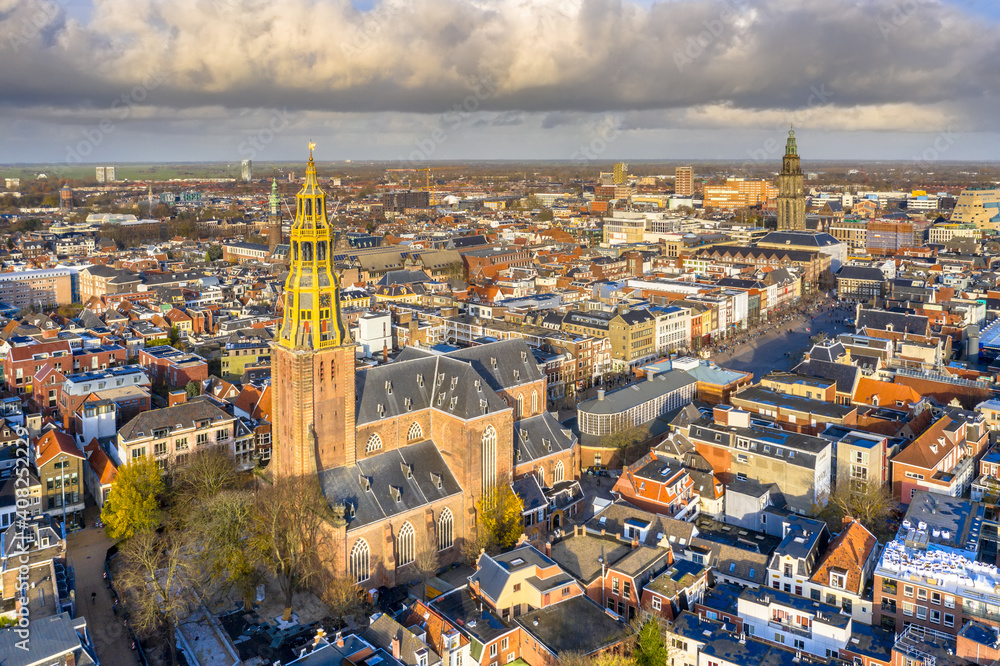 Canvas Prints groningen city from above