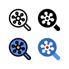 Fototapeta premium Search and Find Virus for Health Icon, Logo, and illustration