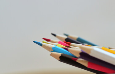 カラフルな色鉛筆の様子