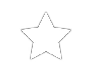 Stern Form Symbol mit Schatten