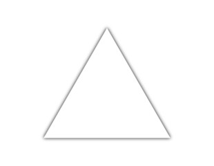 Dreieck Form Symbol mit Schatten