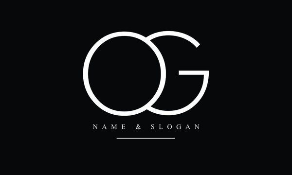 OG, GO, O, G abstract letters logo monogram