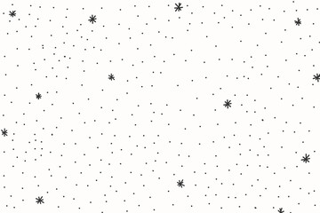 Minimal black & white star pattern illustration