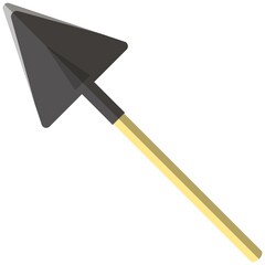 Garden trowel icon, flat vector isolated illustration. Gardening tool. Farming equipment.