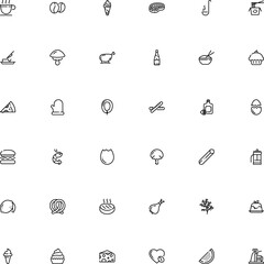 icon vector icon set such as: cocktail, melon, fastfood, italy, aliment, sausage, takeout, decaf, editable, americano, pizzeria, prawn, chop, kettle, suillus, pint, celebrate, candy, pizza, season
