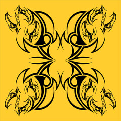 tribal tattoo patterned background