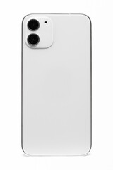 White smartphone rear view innovative future technology