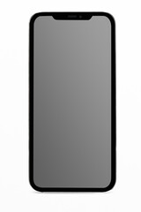Smartphone with blank black screen innovative future technology