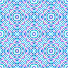 Ancient mosaic ceramic tile pattern.