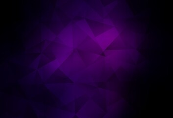 Dark Purple vector triangle mosaic texture.