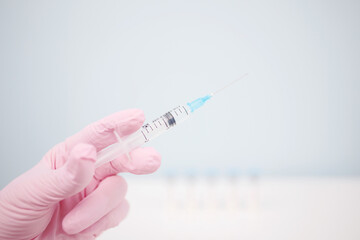 Vaccination, covid, syringe and amula layout
