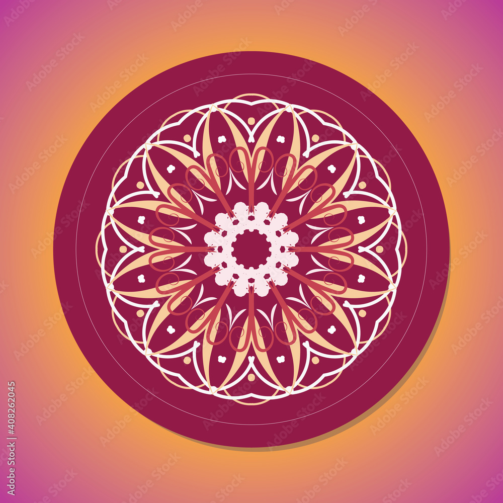 Aufkleber jpeg illustration is a rich background with vintage decorative element. abstract rounded line geomet