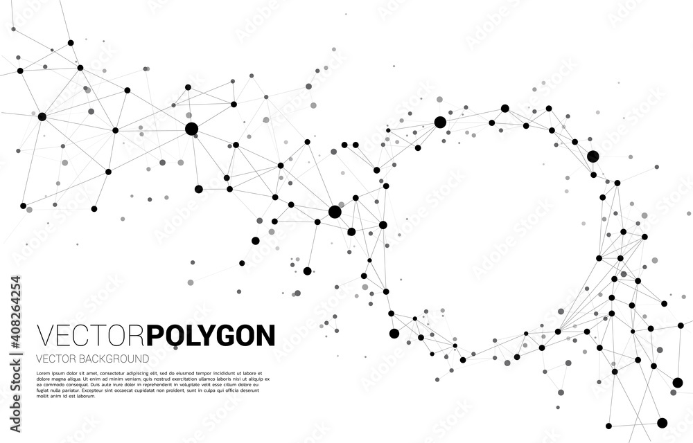 Poster Vector Wireframe polygonal lines Connect dot Geometric sphere. Concept of Networking technology and futuristic style.