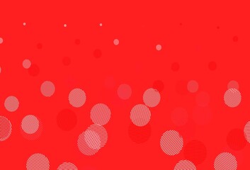 Light Red vector background with bubbles.