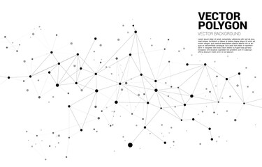 Network Connecting dot polygon background. Concept of Networking technology and futuristic style.