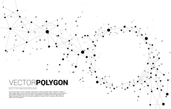 Vector Wireframe polygonal lines Connect dot Geometric sphere. Concept of Networking technology and futuristic style.
