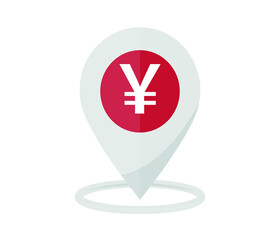 Obraz premium Coin vector illustration, Japanese yen icon .