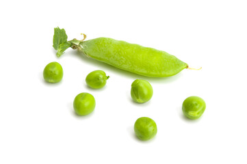 green peas isolated