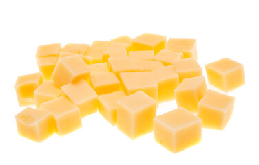 cheese cubes isolated