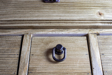 wooden crate, its handles are focused and given depth by giving perspective.