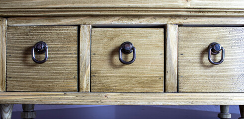 wooden crate, its handles are focused and given depth by giving perspective.