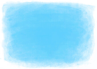 Delicate blue horizontal watercolor backdrop. Vector.