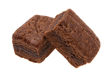 american chocolate brownie cake isolated