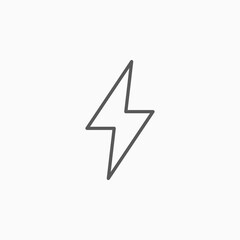 lightning icon, flash vector illustration