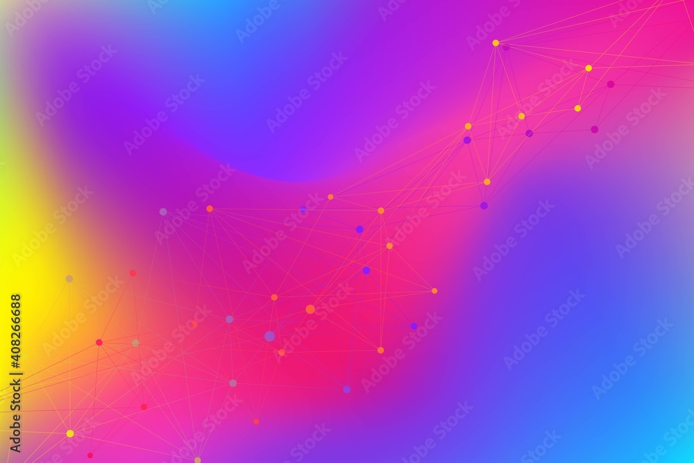 Poster colorful geometric abstract background fluid liquid wavy gradient flowing dynamic shapes. modern tre