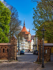 Obraz premium Historische Gebäude in der Hansestadt Rostock
