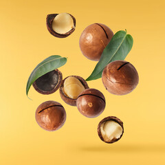 Delicious Chocolate flying in the air. High resolution levitation concept