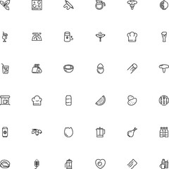 icon vector icon set such as: fast, virgin, lifestyle, carbohydrate, tagliatelle, crack, cloth, amanita caesarea, flame, celebration, wild, spoon, stainless, chanterelle, aroma, sausage, cannelloni