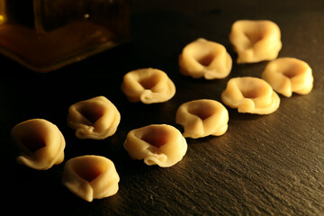 freshly made tortellini