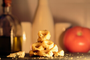 freshly made tortellini