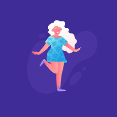 Happy women's day illustration. Beautiful dancing women