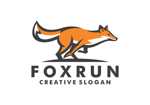 Awesome Run Fox Creative Logo Template