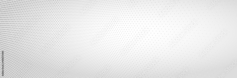 Poster 3d abstract monochrome background with dots pattern vector design, technology theme, dimensional dot