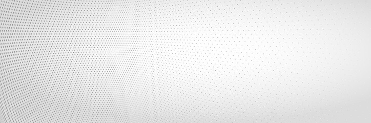 3D abstract monochrome background with dots pattern vector design, technology theme, dimensional dotted flow in perspective, big data, nanotechnology. - obrazy, fototapety, plakaty