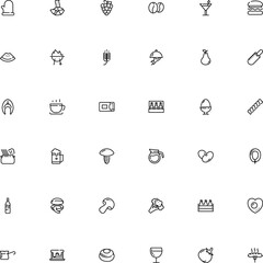 icon vector icon set such as: pie, slice, italy, signal, closed, glove, display, sweets, stand, butchery, clip, icons, material, pancakes, blood sausage, china, cereal, scrambled, cold, asian