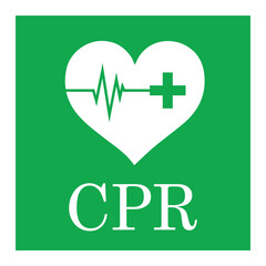 Obraz premium heart cpr medical icon vector design
