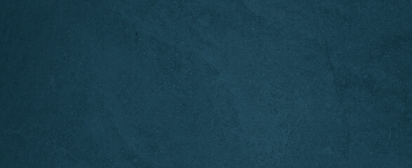 Dark green blue turquoise stone concrete paper texture background panorama banner long, with space for text