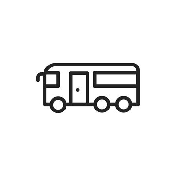 Public transport color line icon. Isolated vector element.