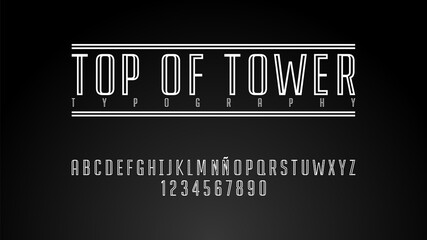 Modern typography with beautiful lines effect
